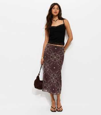 Bronwyn Bandana Mesh Midi Skirt