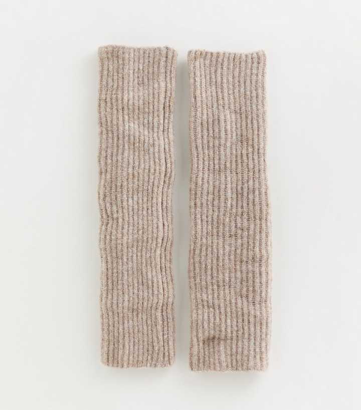 Oatmeal Ribbed Leg Warmers