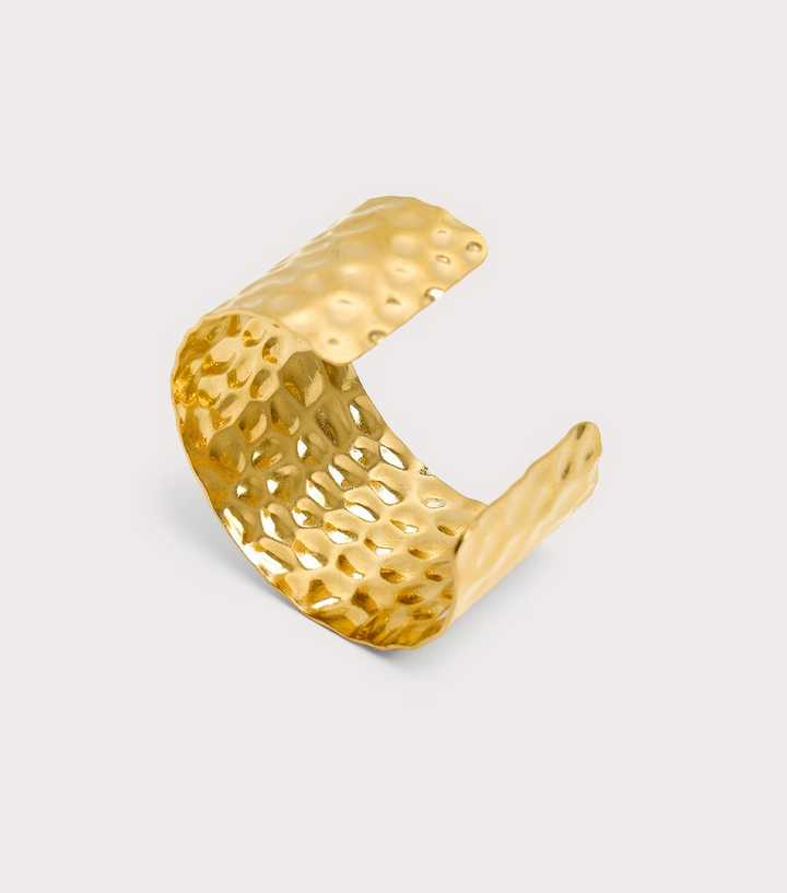 Public Desire Gold Plated Hammered Cuff