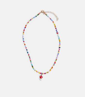 Public Desire Multicoloured Beaded Mushroom Pendant Necklace