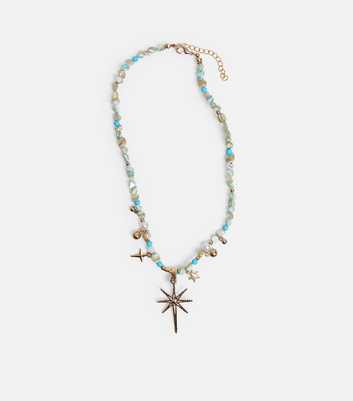Public Desire Turquoise Beaded Star Pendant Necklace