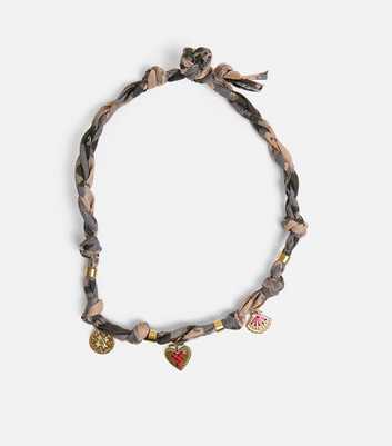 Public Desire Gold Tone Rope Charm Necklace