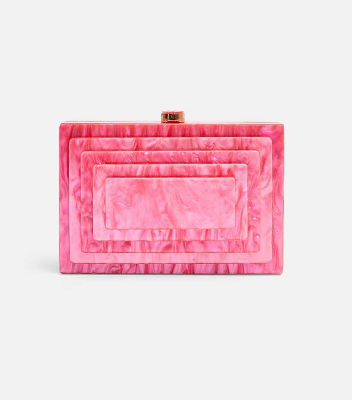 Public Desire Pink The Calimarble Resin Clutch Bag
