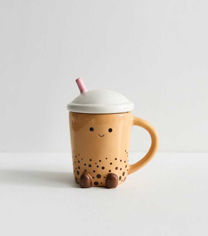 Light Brown Boba Tea Mug