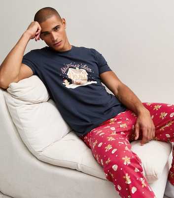 Cotton Gingerbread Print T-Shirt and Trousers Pyjama Set