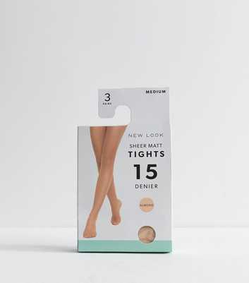 Pack of 3 Almond Sheer Matt 15 Denier Tights