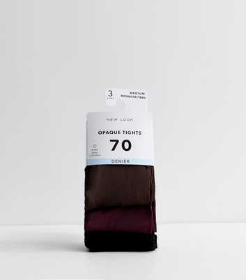 Pack of 3 Black 70 Denier Opaque Tights