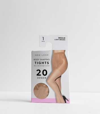 Premium Light Brown Body Shaping 20 Denier Tights