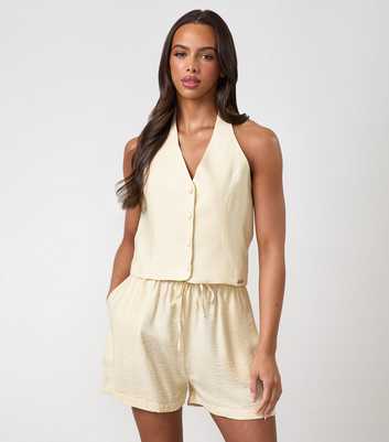 Gym King Light Yellow Halterneck Top