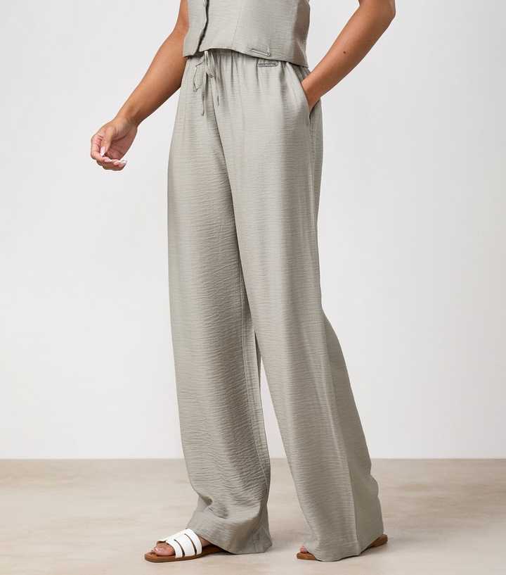 Gym King Grey Wide Leg Trousers