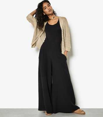 Apricot Black Wide Leg Trousers