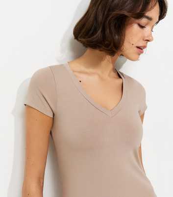 Mink Cotton Rich V-Neck T-Shirt