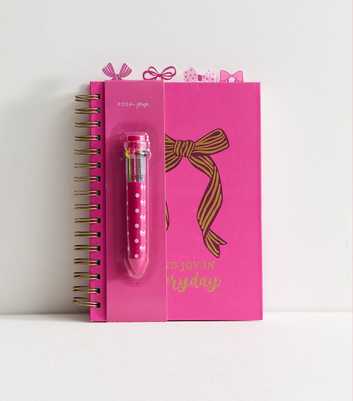 Pink Bow Notebook with Pen