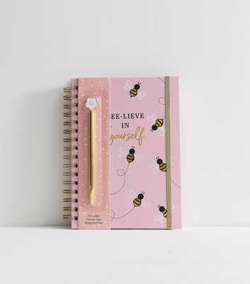 Pink Bee-Lieve In Yourself Notebook with Ballpoint Pen