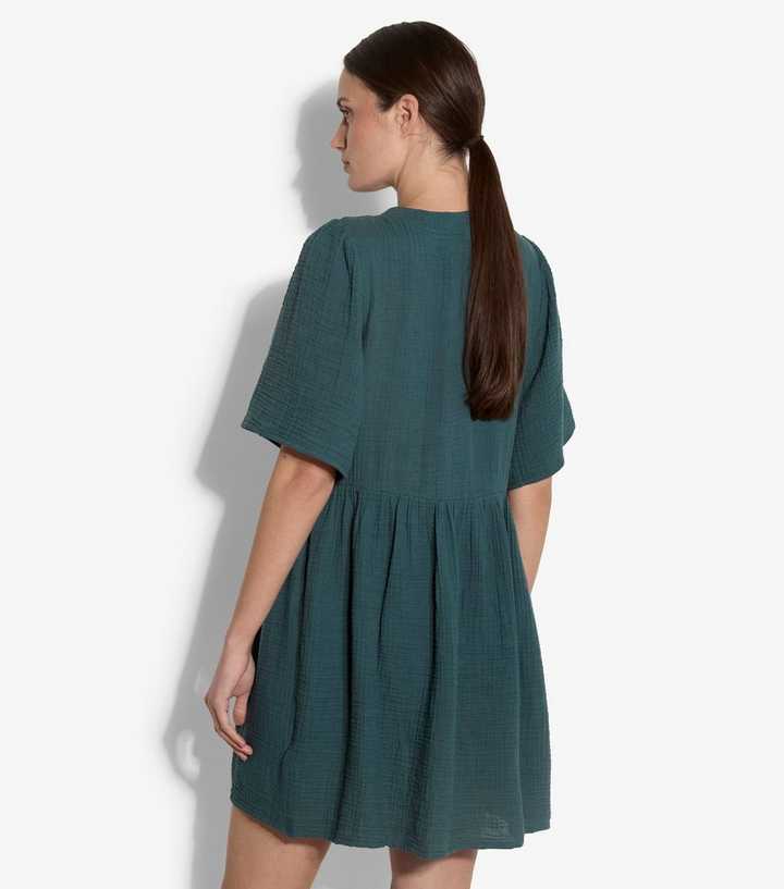 Apricot Dark Green Babydoll Mini Dress | New Look