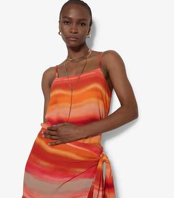 Apricot Orange Watercolour Stripe Cami Top