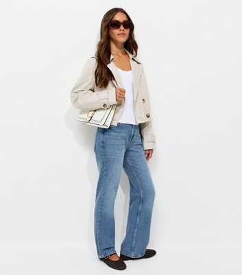 Petite Blue Stretch Cotton Ruby Straight Leg Jeans