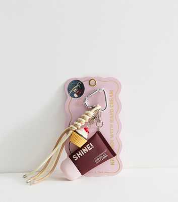 Mini Chocolate Hand Cream and Cupcake Charm Key Ring