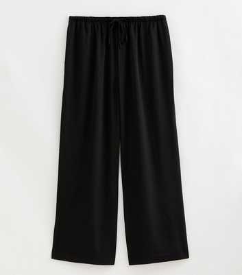 Maternity Black Satin Wide Leg Trousers