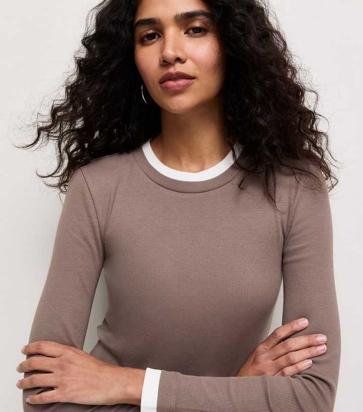 Mink Cotton Rich 2 In 1 Layered Look Top