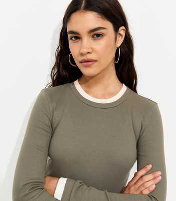 Green Cotton Rich 2 In 1 Layered Look Top