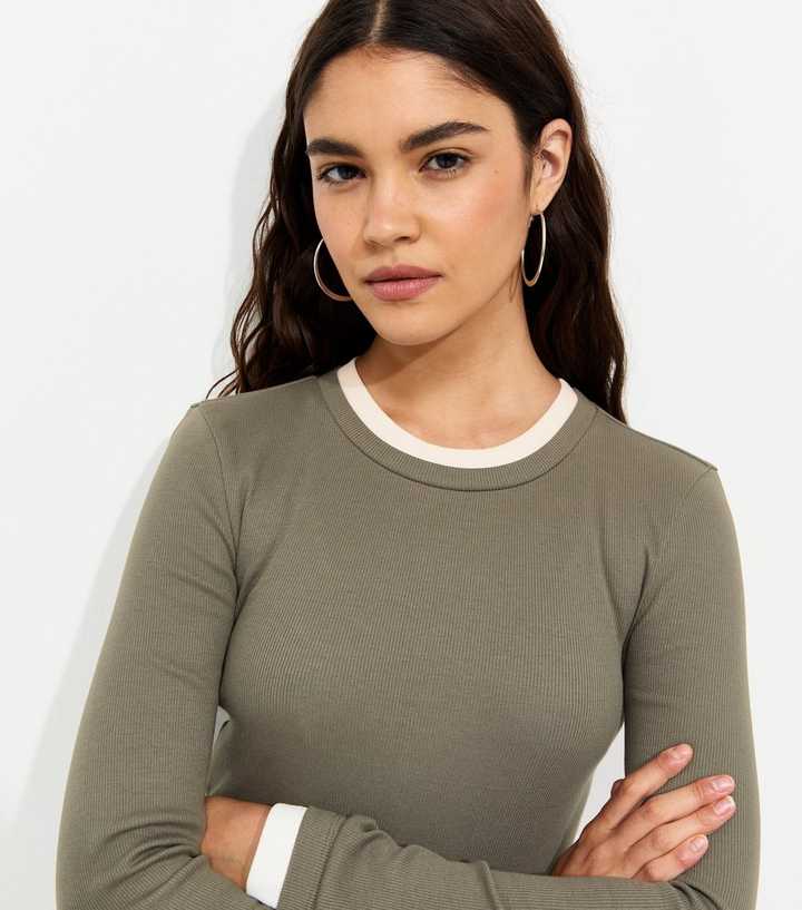 Green Cotton Rich 2 In 1 Layered Look Top