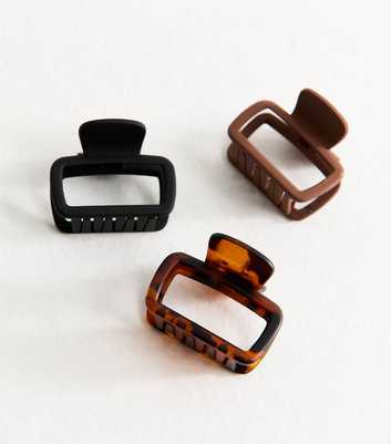 Pack of 3 Brown Cut Out Hair Claw Clips