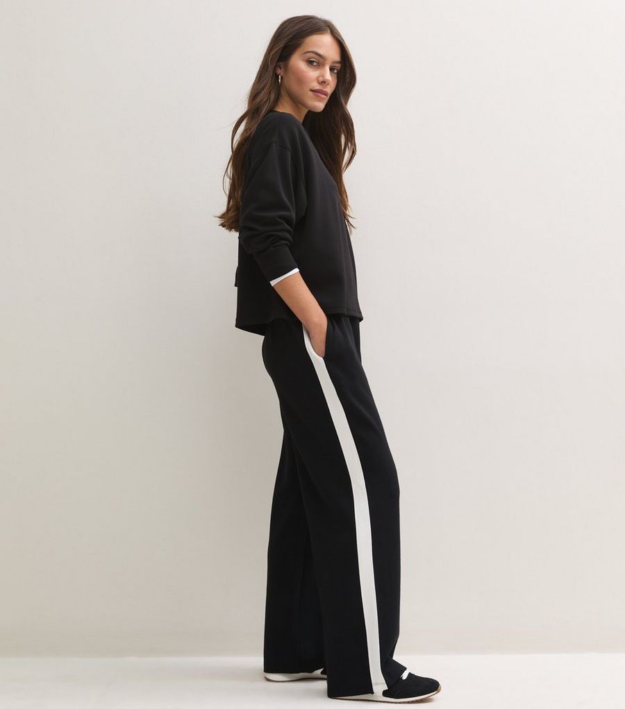 Petite Premium Black Side Stripe Trousers