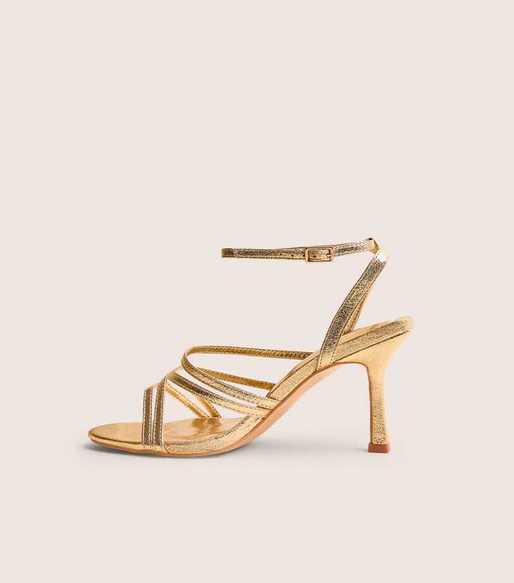 Public Desire Gold Free Spirit Strappy Sandals