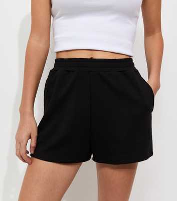 Premium Black Jersey Side Stripe Shorts