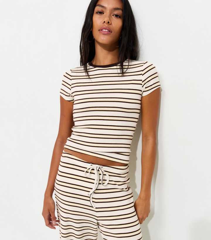 Yellow Cotton Rich Striped Baby Tee T-Shirt