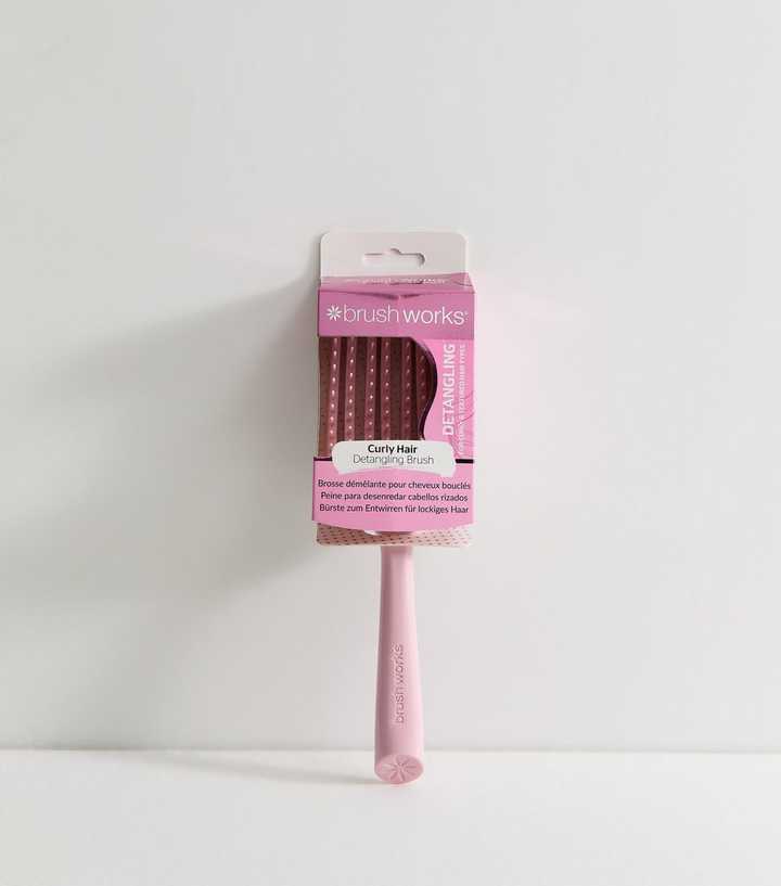 Brushworks Light Pink Curly Hair Detangling Brush