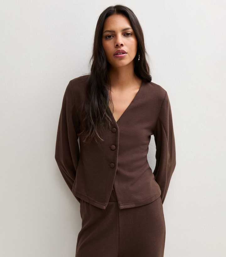 Dark Mink Soft Touch V Neck Cardigan