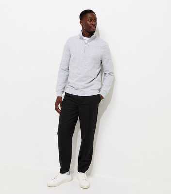 Black Cotton Regular Fit Woven Pintuck Trousers