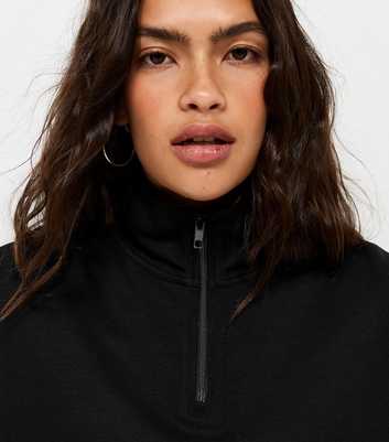 Premium Black Quarter Zip Sweatshirt