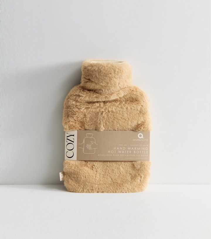 Aroma Home Mink Faux Fur Hot Water Bottle