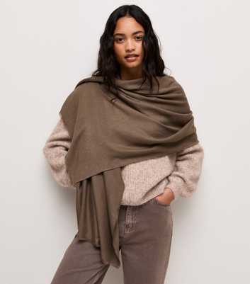 Brown Classic Plain Scarf
