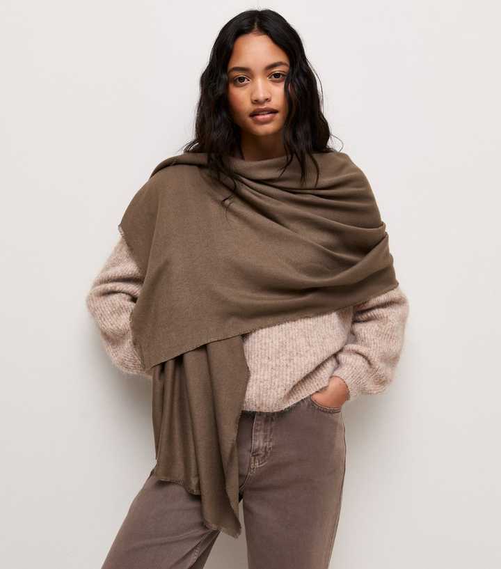 Brown Classic Plain Scarf