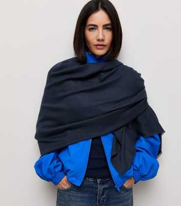 Navy Classic Plain Scarf