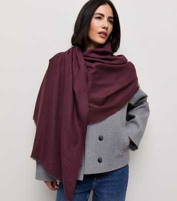 Dark Burgundy Classic Plain Scarf