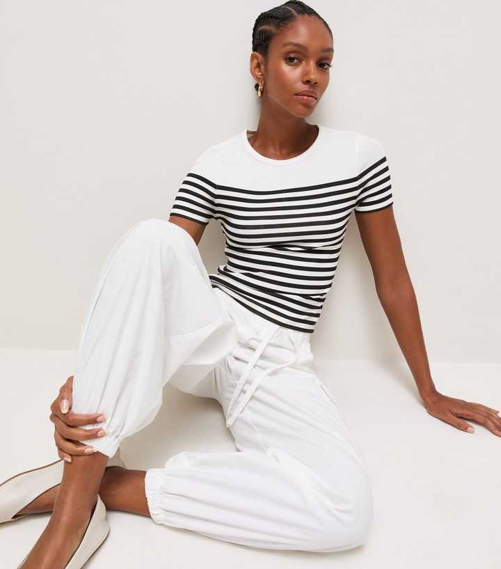 Cream Breton Stripe Baby Tee