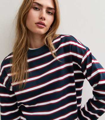 Premium Blue Heavyweight Cotton Long Sleeve Skater Top