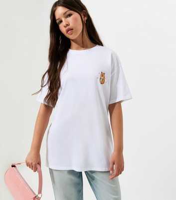 Girls White Cotton Capybara Love You So Match Print T-Shirt