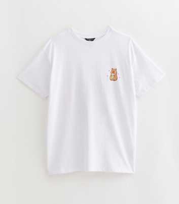 Girls White Cotton Capybara Love You So Match Print T-Shirt
