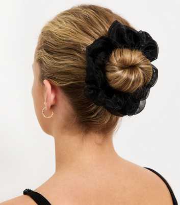 Black Mesh Scrunchie