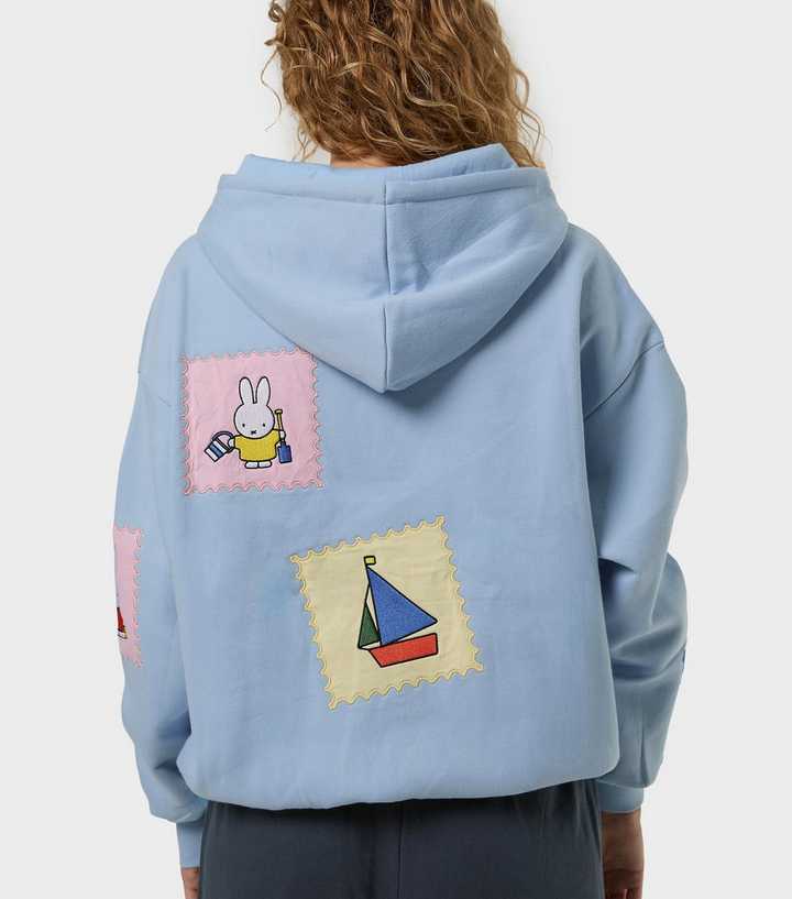 Skinnydip Light Blue Miffy Stamp Relaxed Hoodie