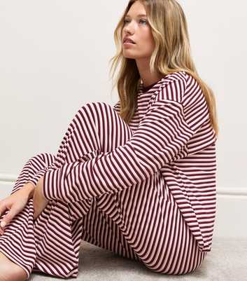 Red Cosy Stripe Jersey Sweatshirt