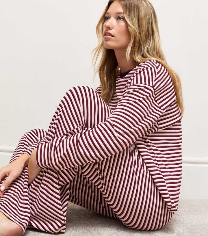 Red Cosy Stripe Jersey Sweatshirt