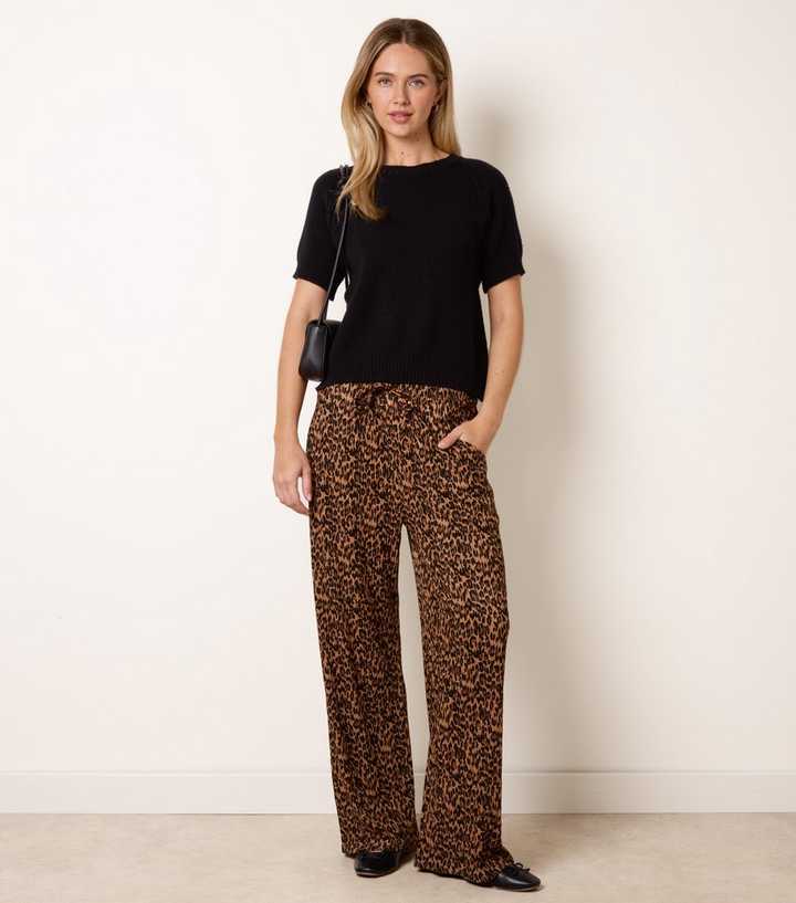Blue Vanilla Multicolour Leopard Print Wide Leg Trousers