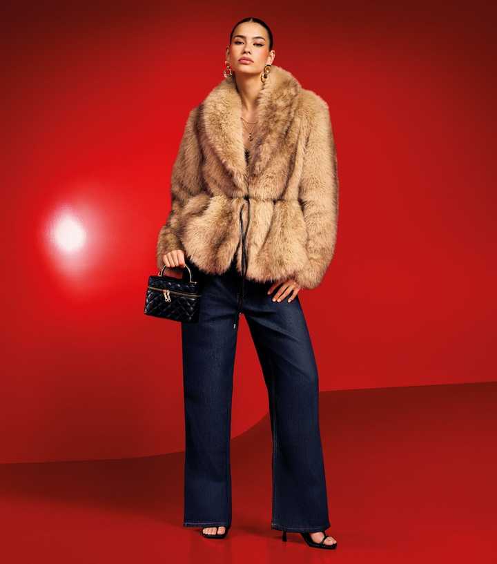 Mink Faux Fur Belted Jacket